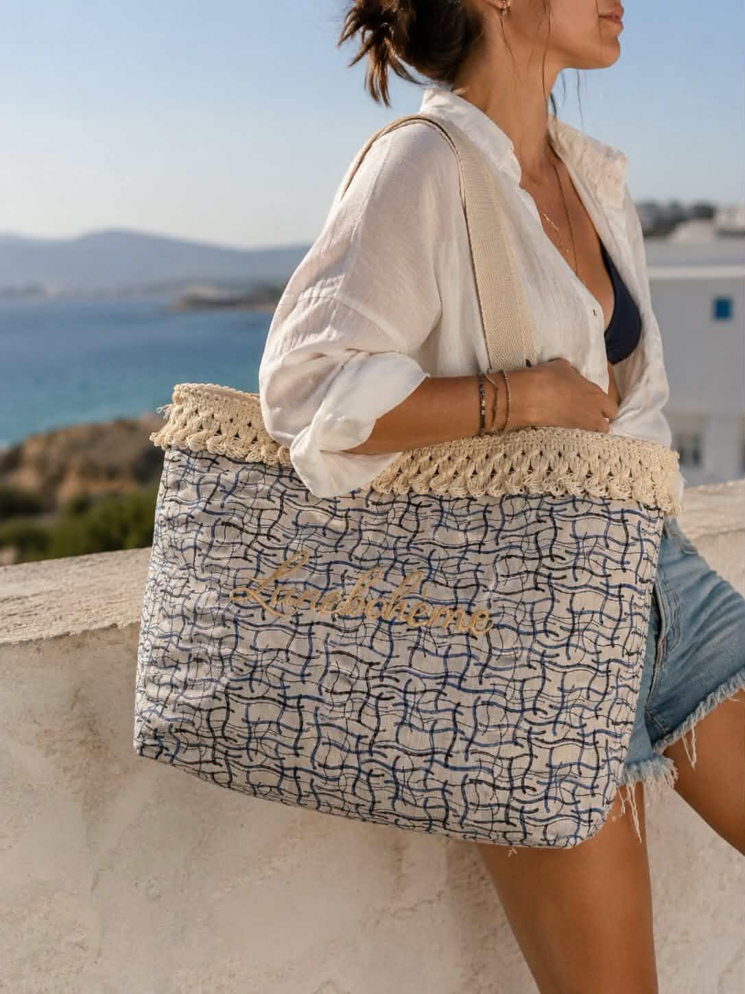 Cabas Bohème Bleu Azur – Luneboheme